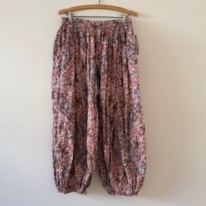 NWT Urban Outfitters Out From Under Jasmine Printed Balloon Pant Pink Size Small